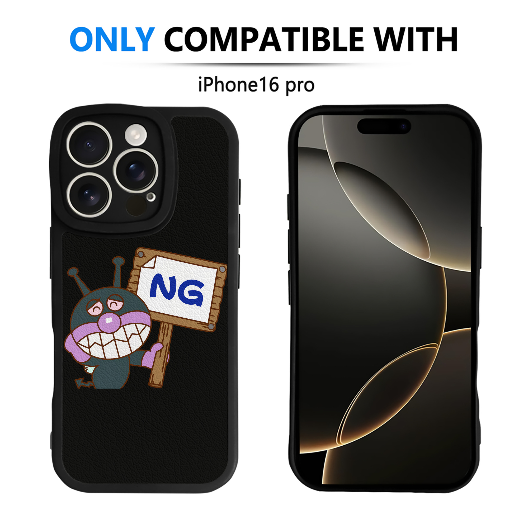 （画像用） アンパンマン Anpanman 【iPhone 16シリーズ対応】シリコンスマホケース（レザー調） 材質：シリコン